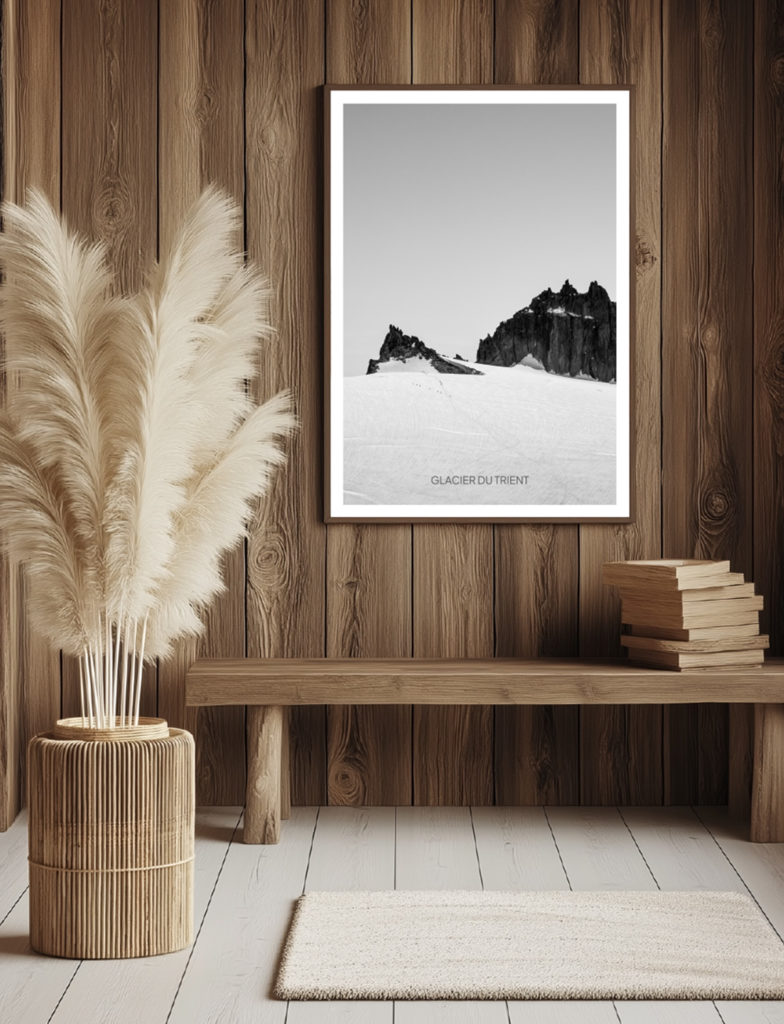 Face Montagne - photo poster en situation sur un mur