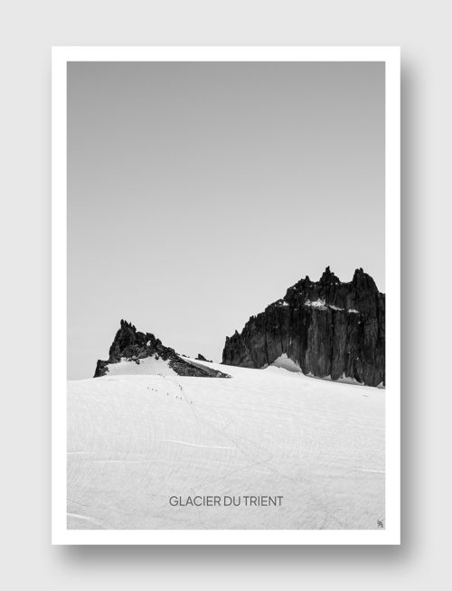 Face Montagne - Glacier du Trient, alpinistes