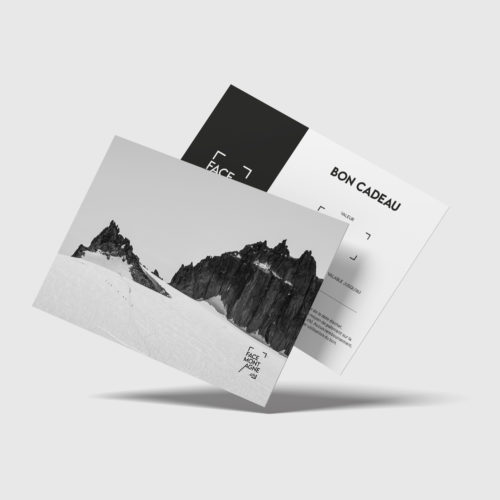 bon cadeau avec photo du glacier du Trient