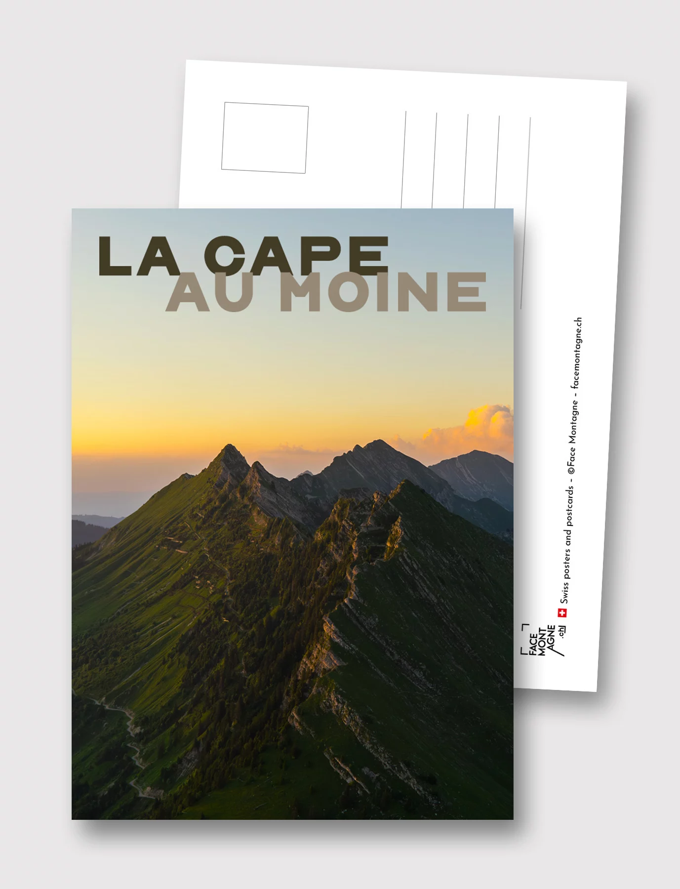 Face Montagne - Carte postale de la Cape au Moine