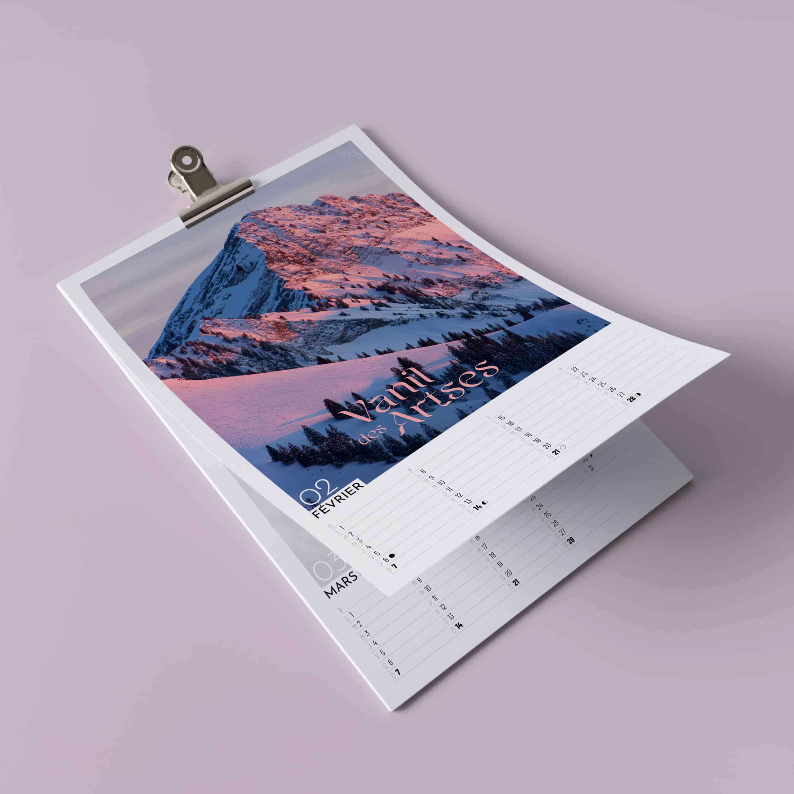 Face Montagne - Calendrier 2027 - février