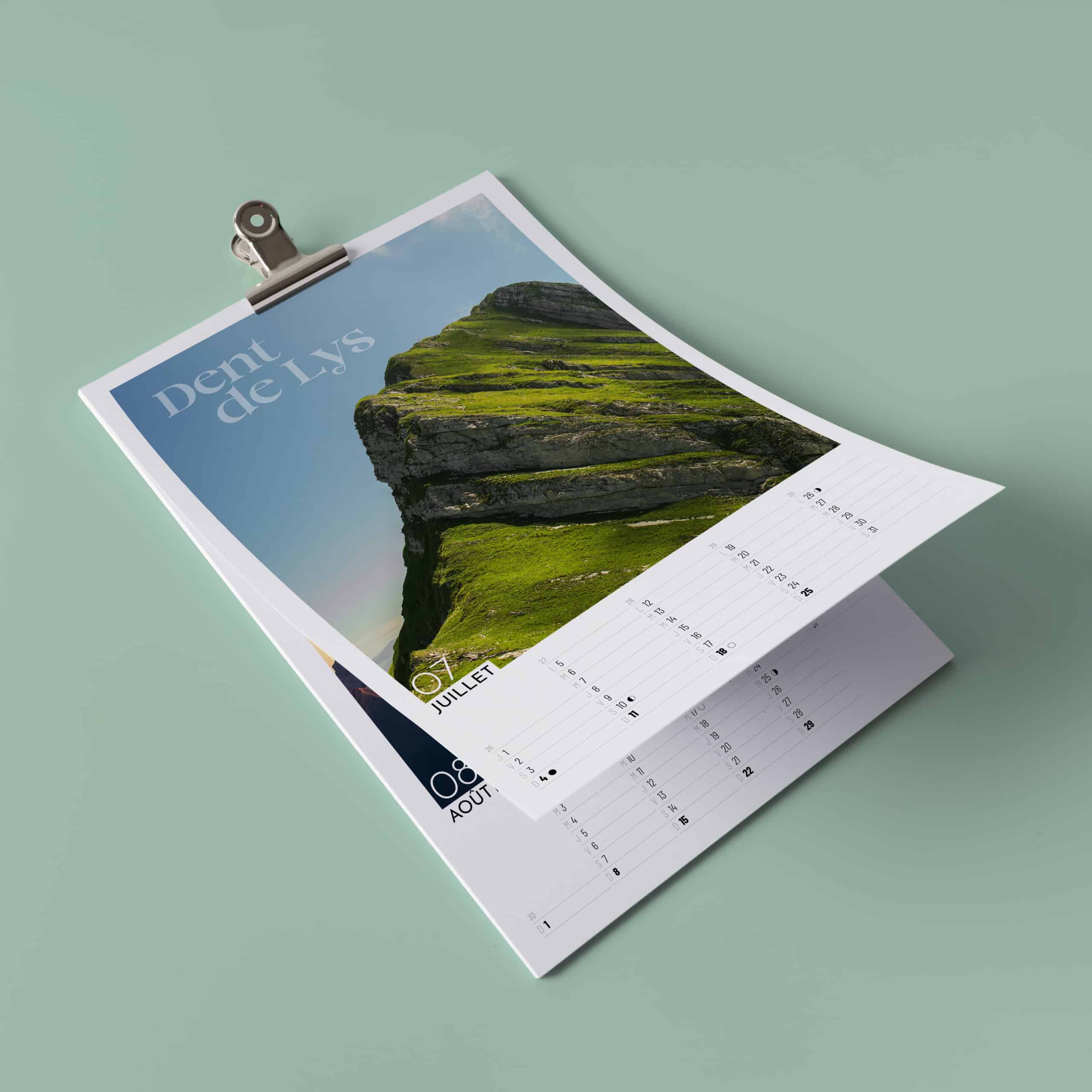 Face Montagne - Calendrier 2027 - juillet