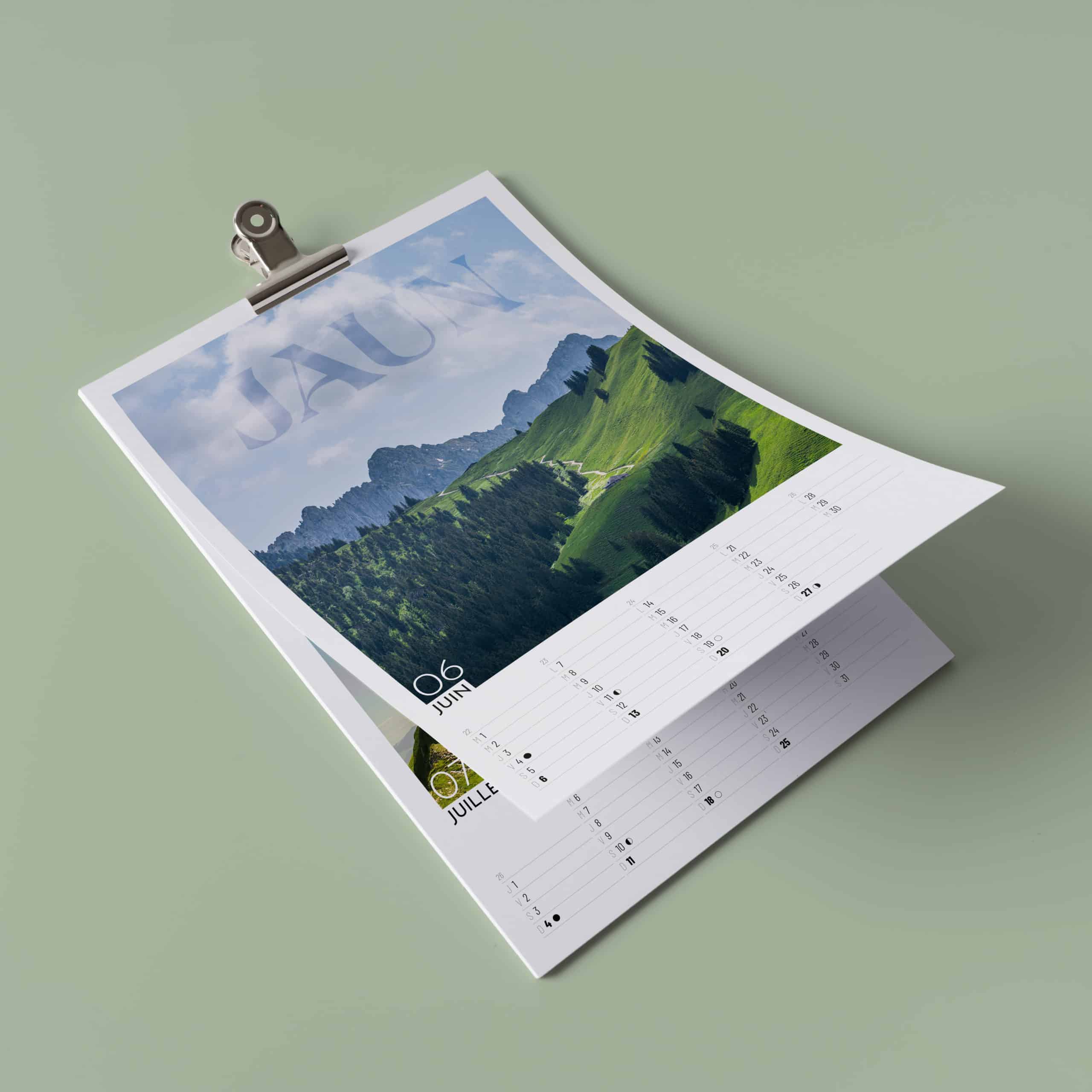 Face Montagne - Calendrier 2027 - juin