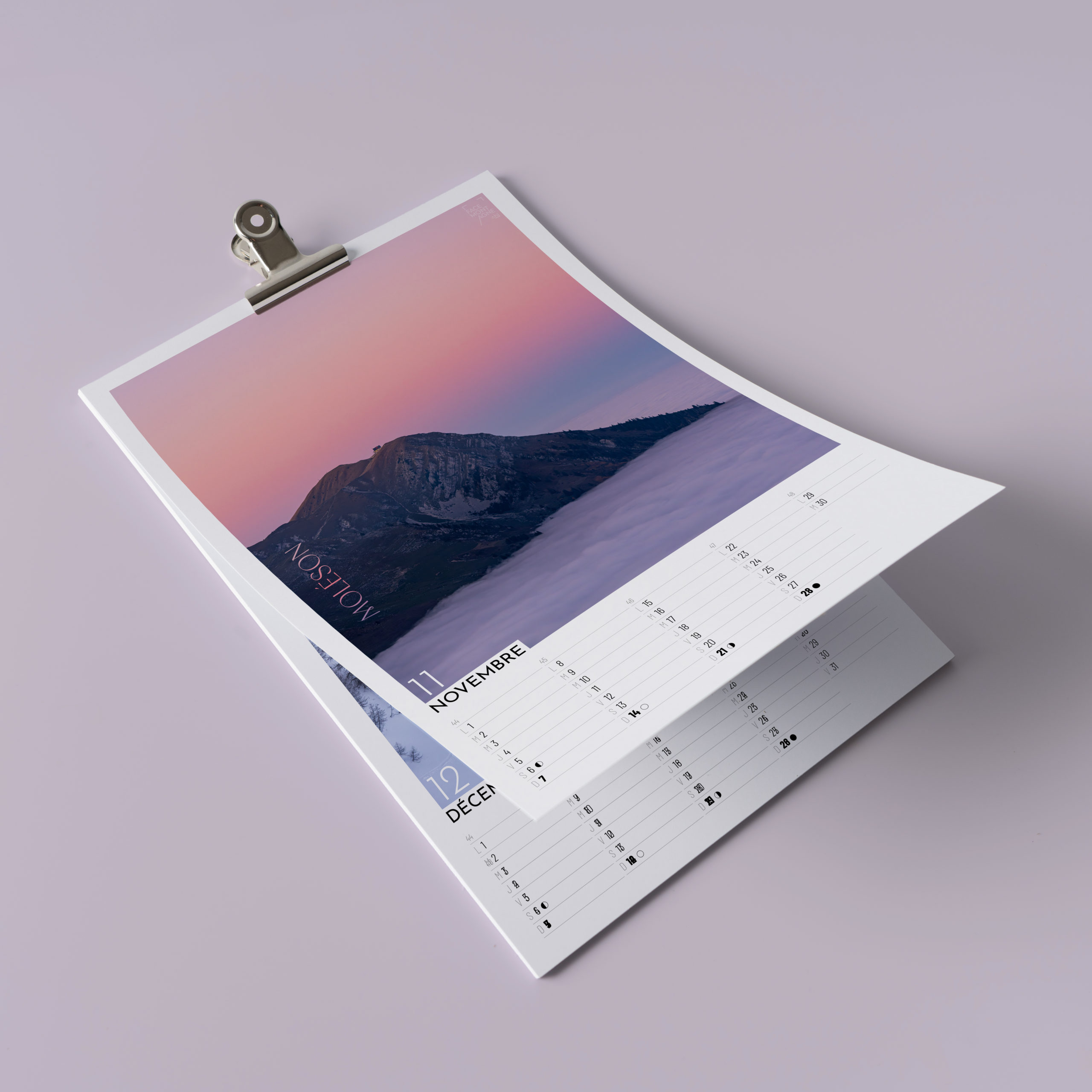 Face Montagne - Calendrier 2027 - novembre