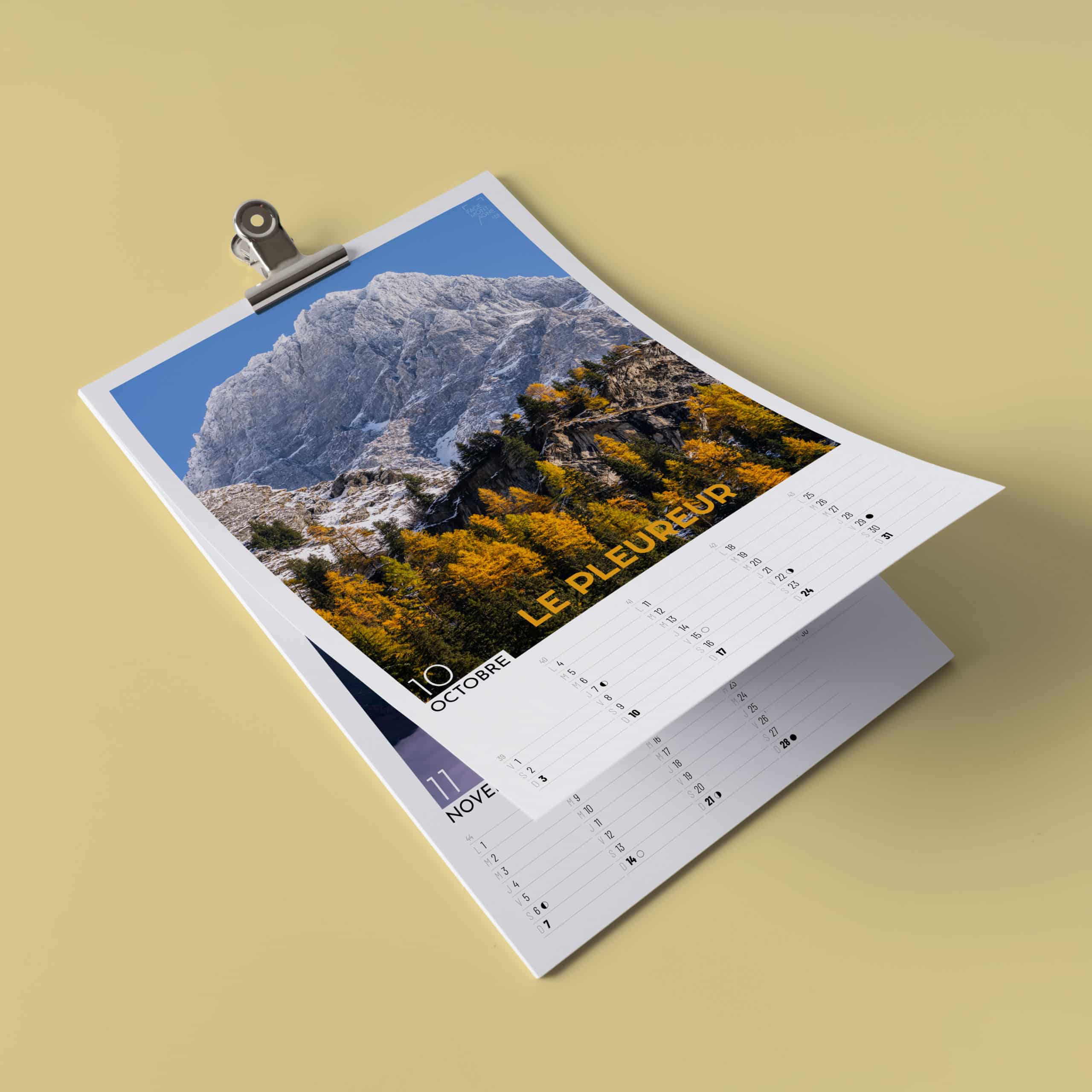 Face Montagne - Calendrier 2027 - octobre